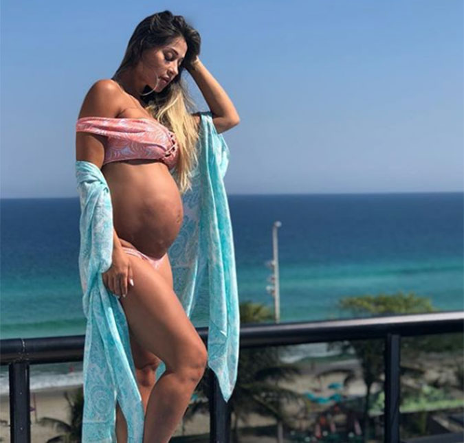 Mayra Cardi conta que Arthur Aguiar consegue morder o pé da filha em sua barriga, entenda!