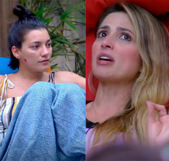 Gabi Prado e Nadja Pessoa brigam e jogam água uma na outra em <i>A Fazenda</i>