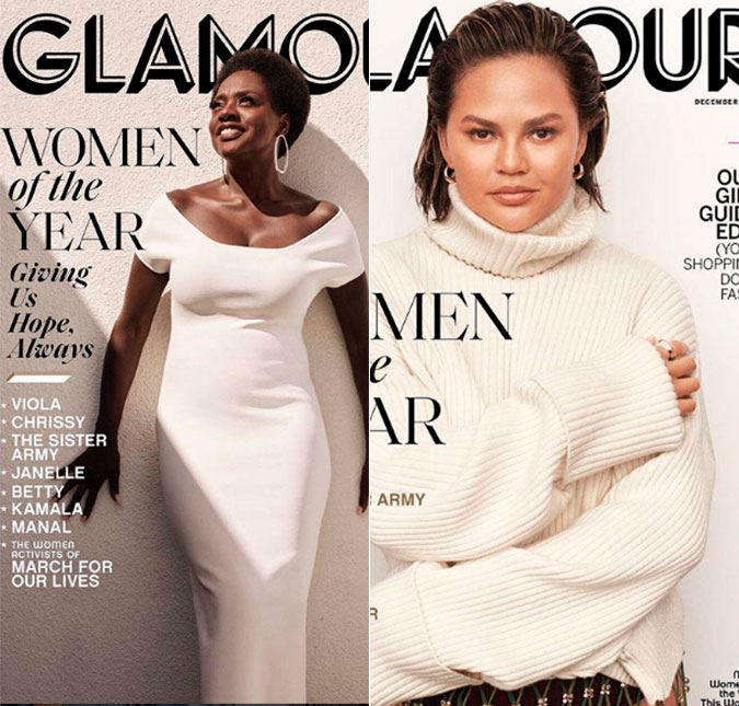 Viola Davis e Chrissy Teigen são eleitas mulheres do ano por revista americana