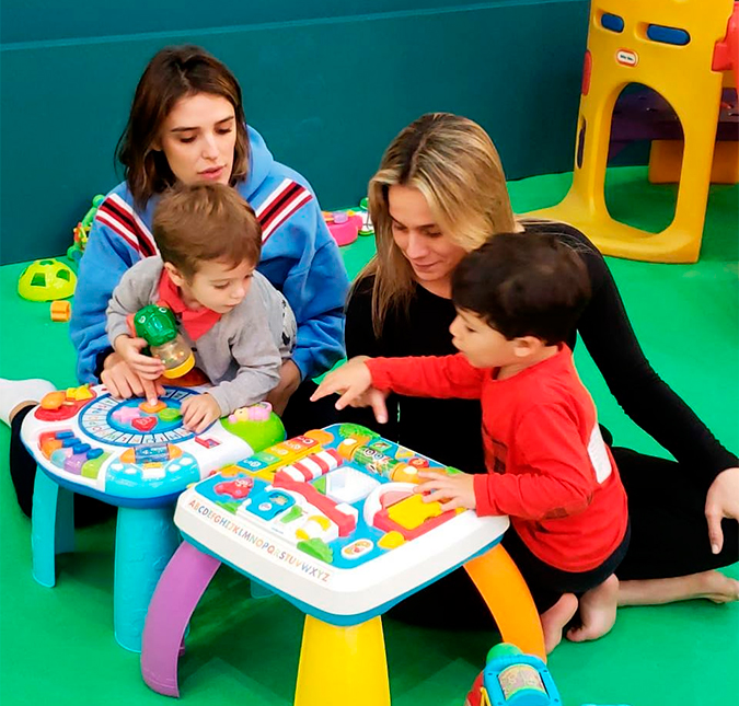 Filhos de Fernanda Gentil e Rafa Brites brincam juntos, confira a foto!