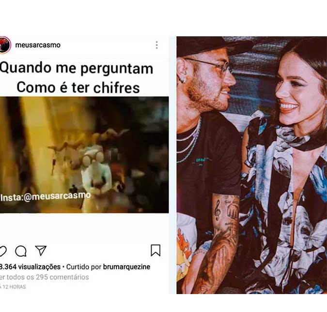 Bruna Marquezine curte postagem irônica sobre levar chifre e causa furor na <i>web</i>