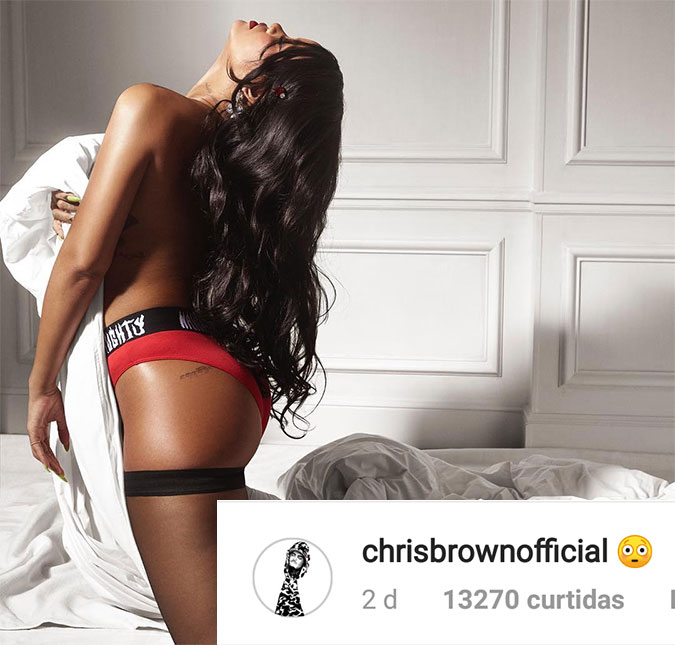 Chris Brown comenta em foto <i>sexy</i> de Rihanna e fãs se revoltam
