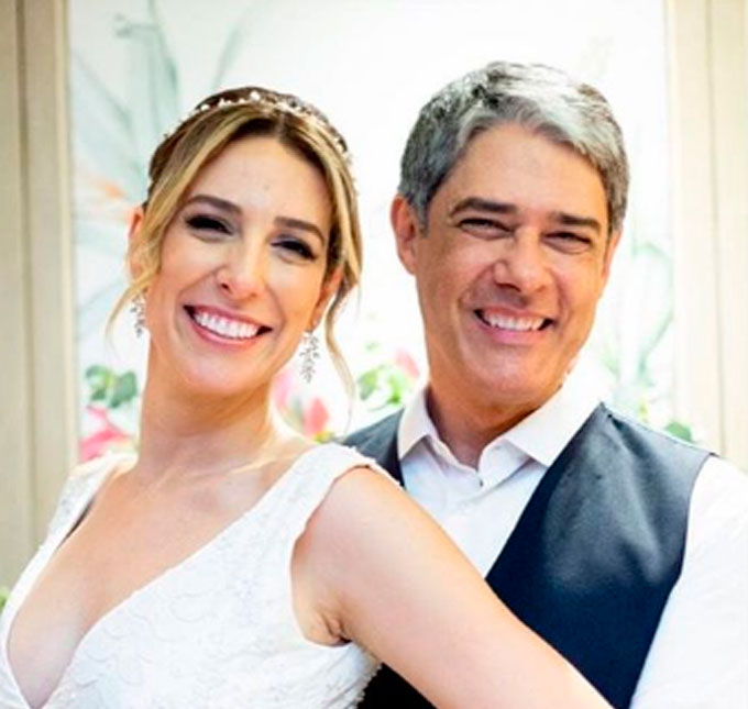 Foto inédita do casamento de William Bonner e Natasha Dantas é divulgada, veja!