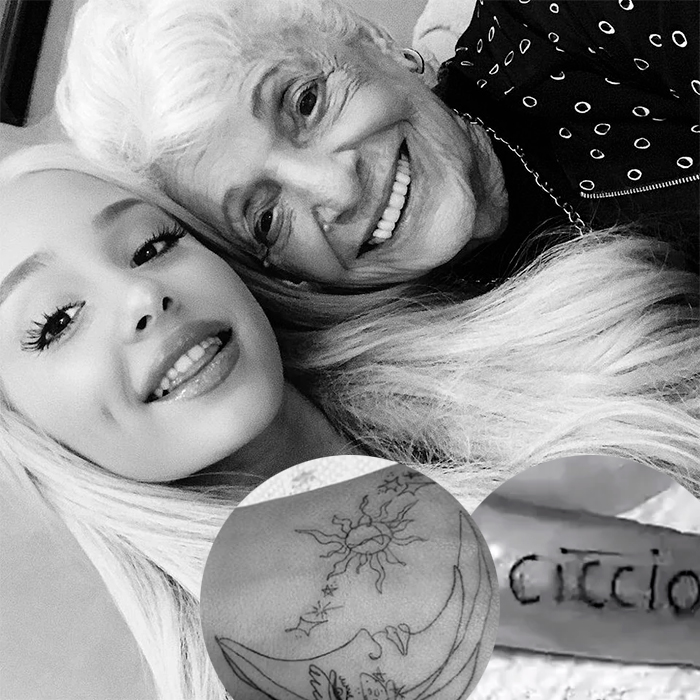 Ariana Grande e avó de 93 anos fazem tatuagens juntas