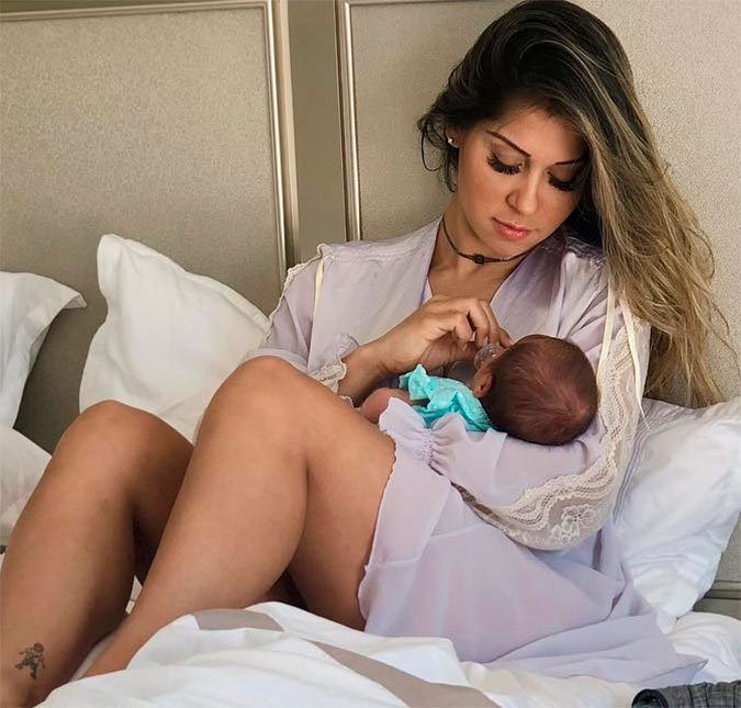 Mayra Cardi rebate comentários sobre vídeo da filha com toalha no rosto:-</I> Passando dos limites</I>