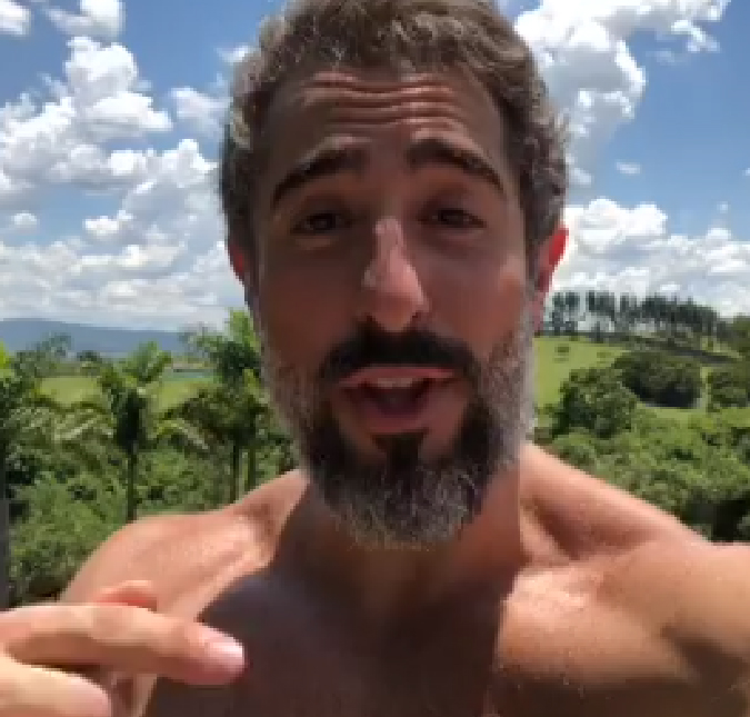 Marcos Mion grava vídeo parabenizando a vitória de Rafael Ilha