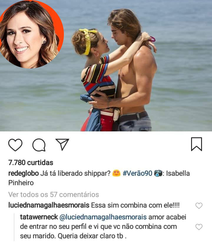 Tatá Werneck detona seguidora que prefere Rafael Vitti com Isabelle Drummond, entenda!