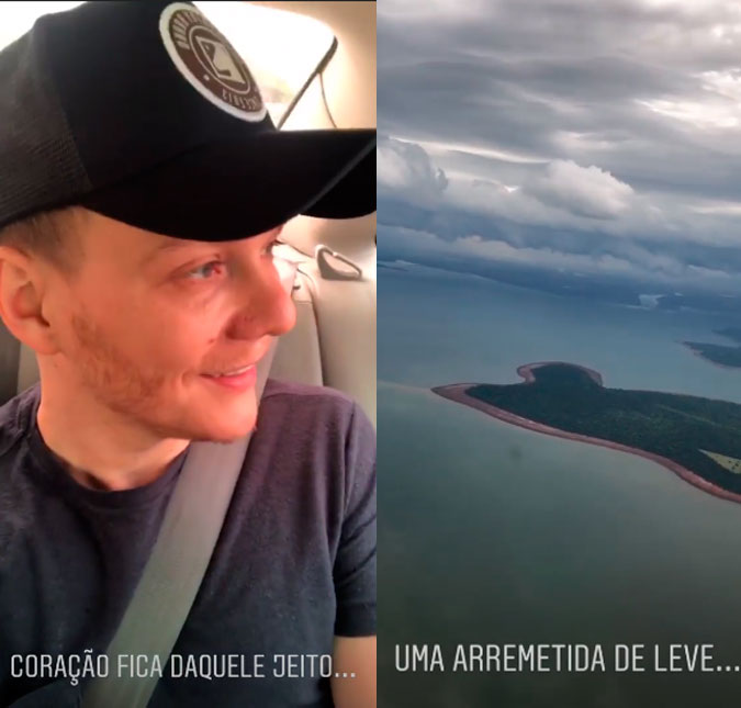Michel Teló leva susto com arremetida em voo: - <I>Coração disparado</I>