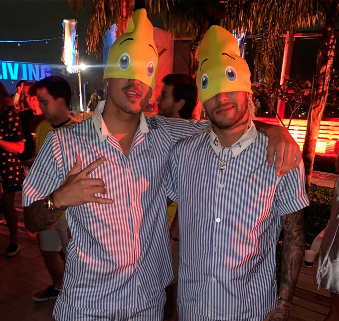 Neymar combina fantasia com Gabriel Medina para festa de aniversário, veja!
