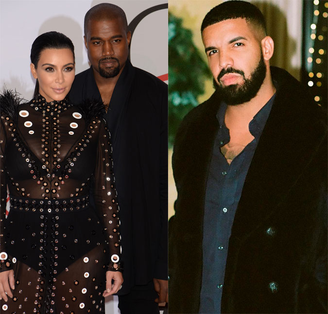 Kanye West desabafa após descobrir que Drake seguia Kim Kardashian no <I>Instagram</I>