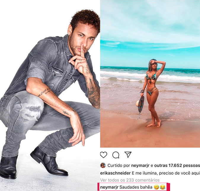 Neymar é pego no flagra ao comentar foto de bailarina do Faustão