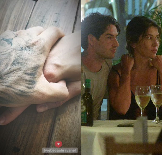 Assumiram? Alexandre Pato posta foto segurando mão de Rebeca Abravanel