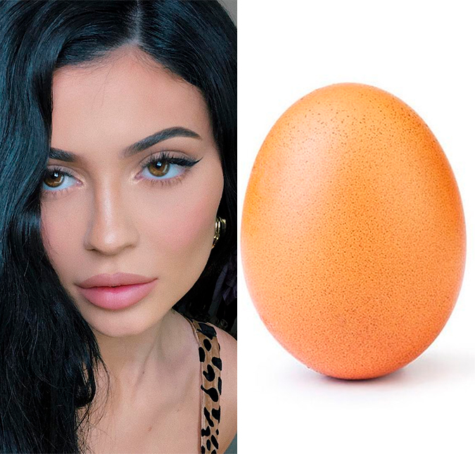 Um ovo tem foto mais curtida que Kylie Jenner no Instagram e ela responde em vídeo, assista!