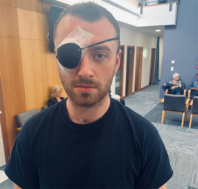 Sam Smith usa tapa-olho após realizar cirurgia e faz piada com sua própria música, entenda!