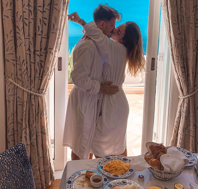 Gabi Brandt se despede de Saulo: <I>Próximo beijo já estaremos casados</I>