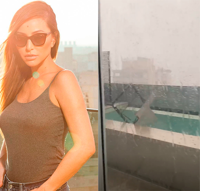 Sabrina Sato passa por susto em seu apartamento após chuva forte em São Paulo