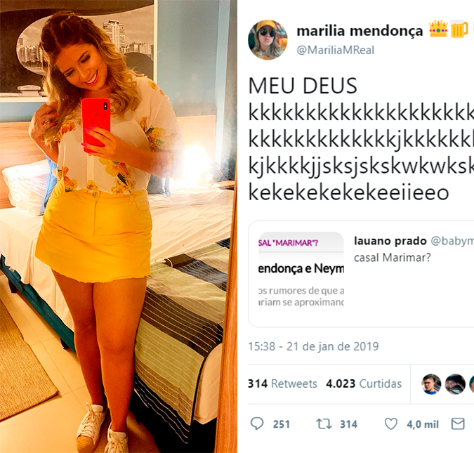 Marília Mendonça responde rumores de que estaria namorando Neymar