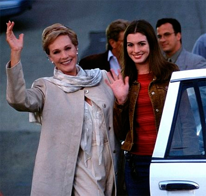 Anne Hathaway confirma que roteiro de <I>O Diário da Princesa 3</I> inclui Julie Andrews!