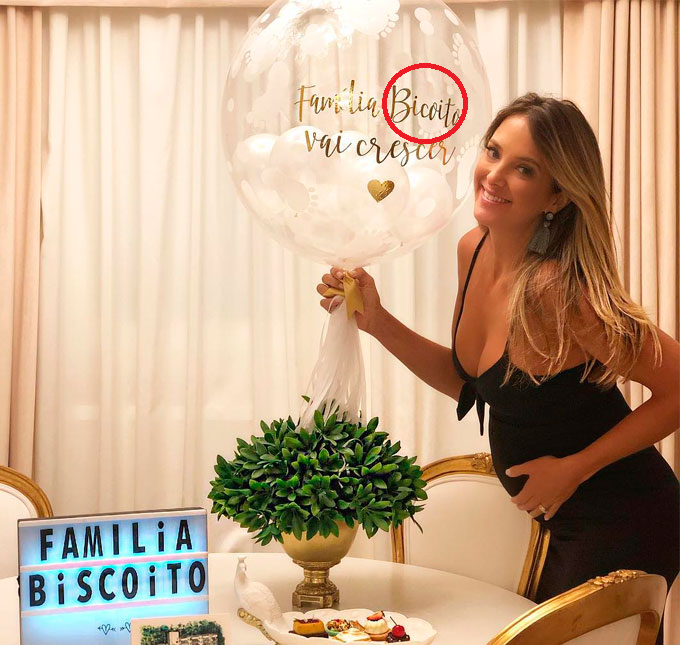 Grávida, Ticiane Pinheiro exibe barriga em foto e erro em detalhe da decoração rouba a cena, veja