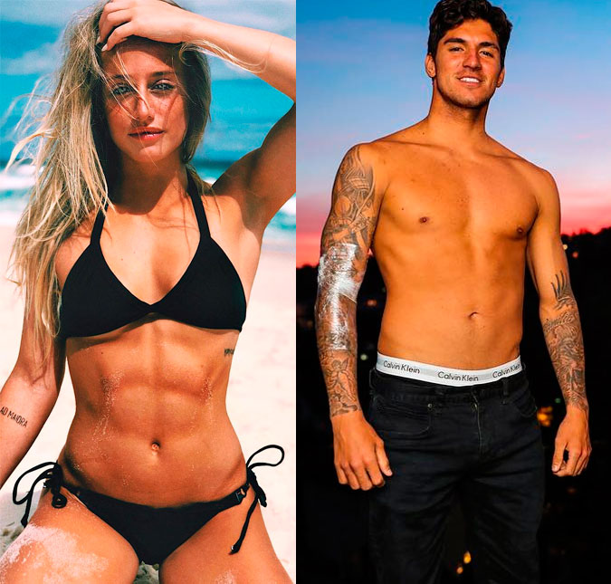 Após suposto <I>affair</I>, Gabriel Medina é flagrado vendo fotos de Bruna Griphao durante voo