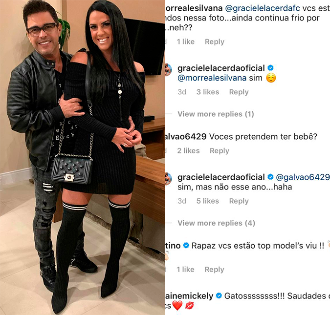 Graciele Lacerda nega separação e diz que planeja ter filhos com Zezé Di Camargo