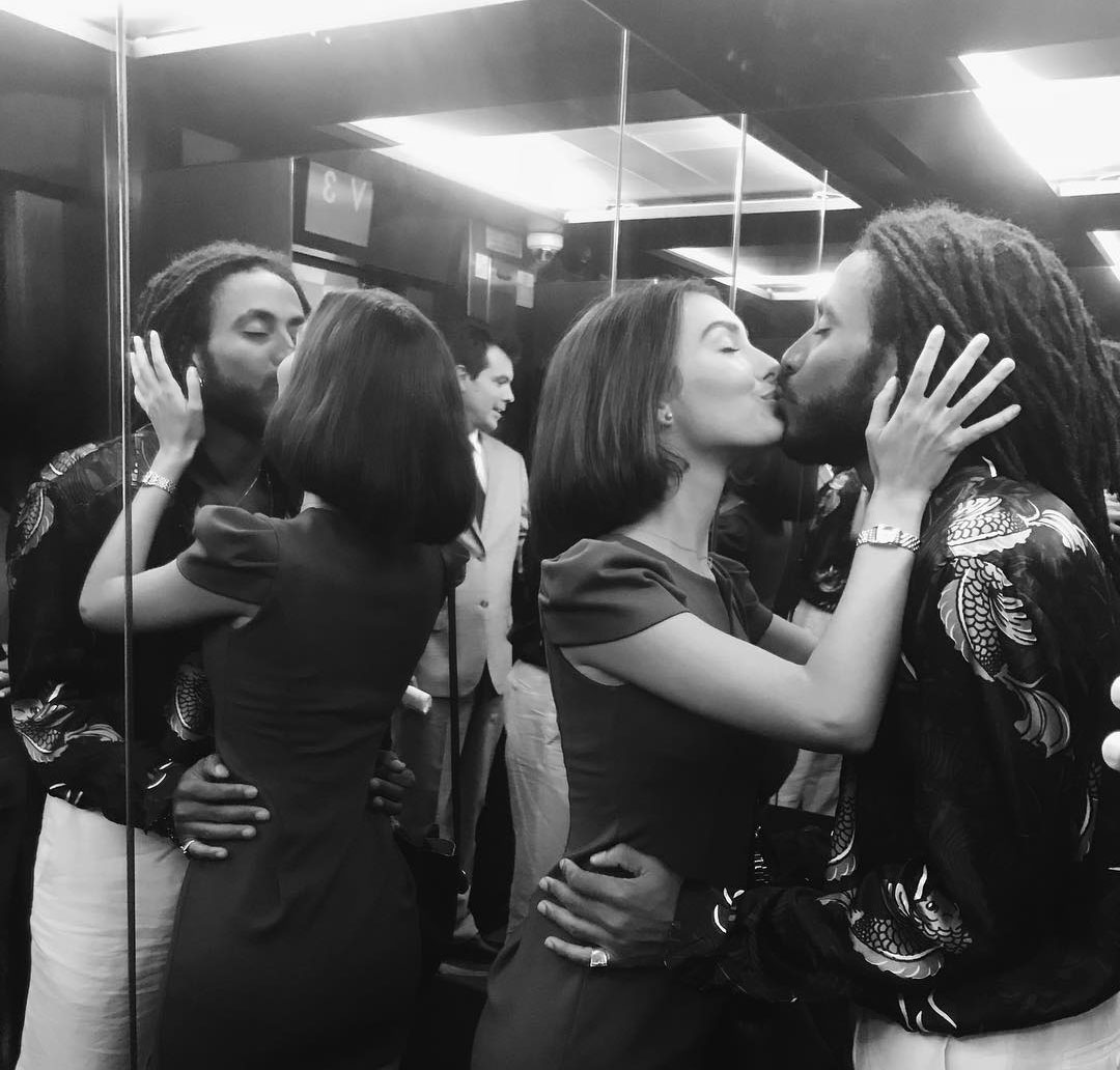 Após desmentir <I>affair</I> com figurinista, Marina Moschen posta foto beijando Ícaro Silva