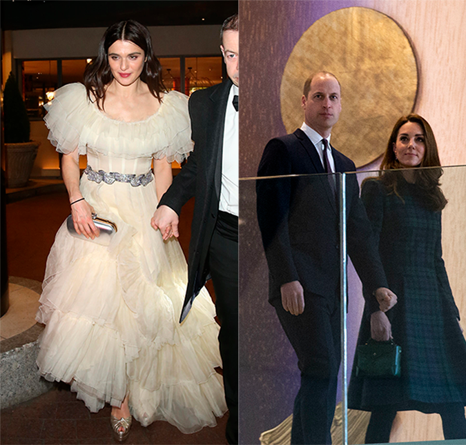 Rachel Weisz teria se irritado ao ter de esperar passagem de Príncipe William e Kate Middleton em premiação, diz jornal