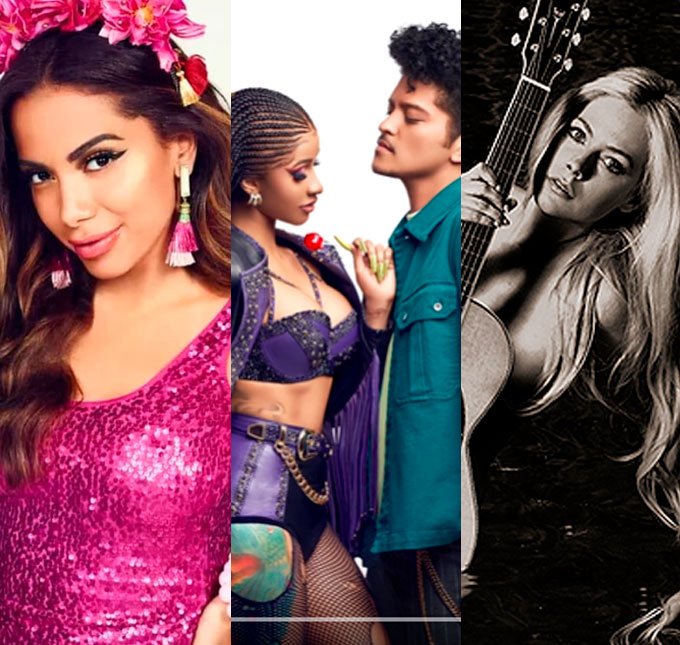 Nova música de Anitta, parceria de Cardi B e Bruno Mars, novo álbum de Avril Lavigne e muito mais. Confira os lançamentos musicais!