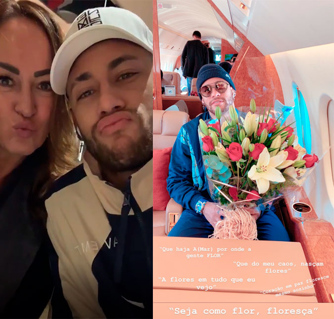 Neymar comemora <I>Valentine's Day</I> com companhia especial e reflete: <I>Que do meu caos, nasçam flores</I>
