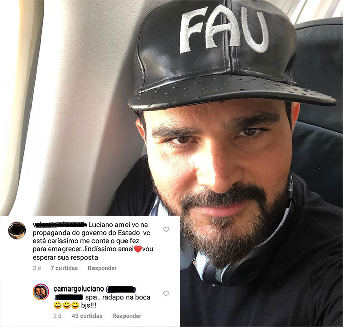 Após surpreender por aparecer mais magro, Luciano Camargo explica e faz piada com sua perda de peso!