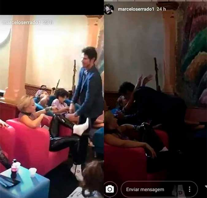 Marcelo Serrado esclarece vídeo no qual internautas apontavam beijo de Carolina Dieckmann e José Loreto