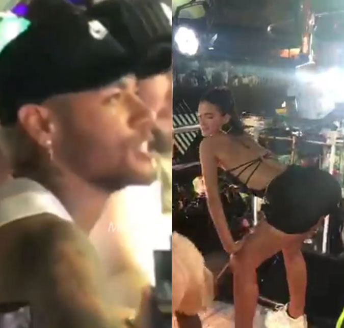 Em Salvador, Neymar beija loira misteriosa, observa Bruna Marquezine rebolando muito e ainda desce até o chão, veja vídeos!