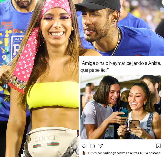 Mãe de Neymar curte <I>post</I> que diz que beijo de Anitta no filho foi um <I>papelão</I>