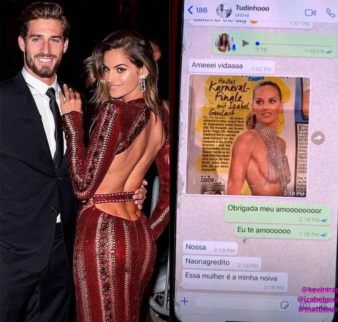 Kevin Trapp se declara para Izabel Goulart em português e <I>top</I> promete que aprenderá alemão!