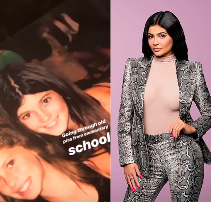 Kylie Jenner mostra fotos antigas e choca com mudança