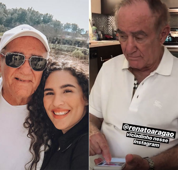 Lívian Aragão entrega que o pai, Renato Aragão, é viciado em redes sociais