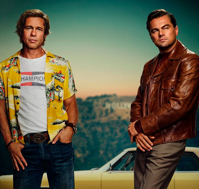 Internautas comentam suposto <i>photoshop</i> em novo pôster de filme com Leonardo DiCaprio e Brad Pitt