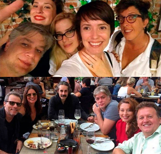 Após retiro espiritual, Fábio Assunção se reúne com equipe de <I>Dogville</I> em bar