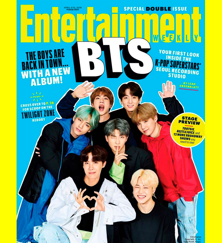 Após lançamento de novo vídeo, <i>BTS</i> vira capa da <I>Entertainment Weekly</i>