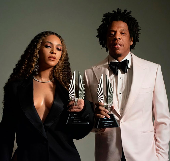 Beyoncé e Jay-Z homenageiam familiares após receberem prêmio por apoio à comunidade LGBTQ