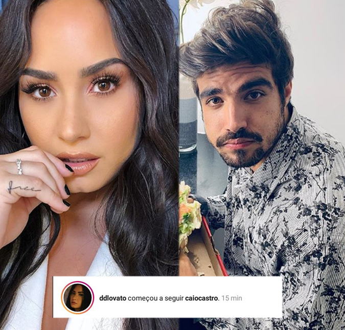 Novo casal? Demi Lovato começa a seguir Caio Castro no <i>Instagram</I>