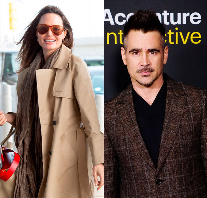 Angelina Jolie estaria interessada em Colin Farrell, diz <I>site</I>