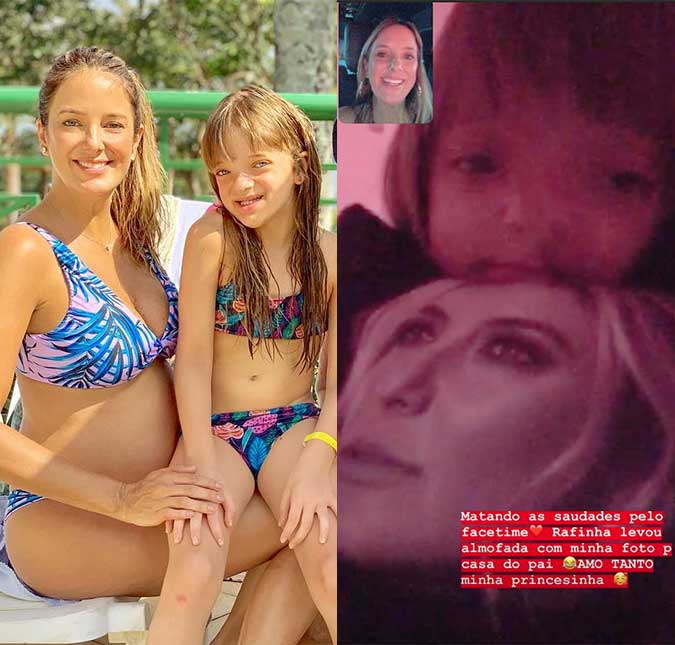 Rafinha Justus leva almofada com o rosto da mãe, Ticiane Pinheiro, quando dorme na casa do pai, Roberto Justus!