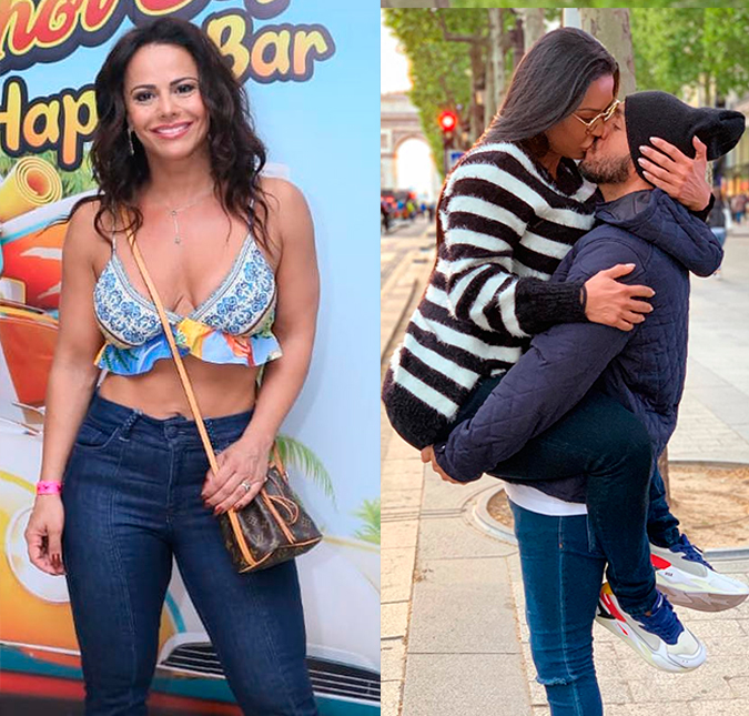 Após polêmica, Viviane Araujo vai a festa no Rio de Janeiro e Gracyanne Barbosa curte Paris com Belo e alfineta: <i>Blindados!</i>