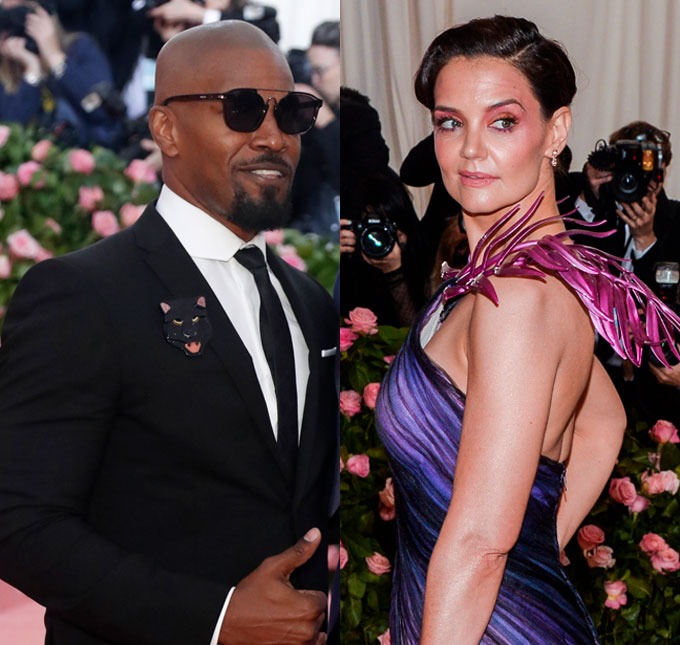 Katie Holmes e Jamie Foxx posam pela primeira vez como casal durante o <i>MET Gala</i>, confira o clique!