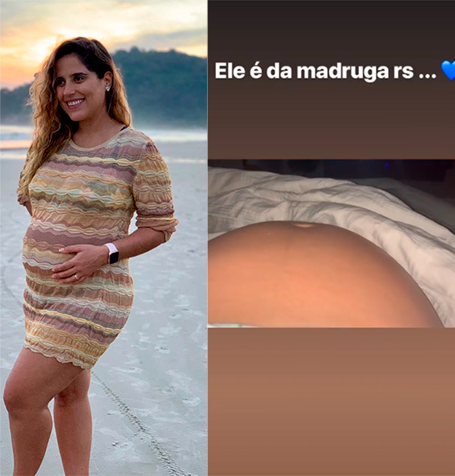 Camilla Camargo mostra o filho se mexendo na barriga