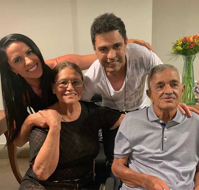 Zezé Di Camargo comemora aniversário do pai e Graciele Lacerda declara: <i>Obrigada por me acolher</i>