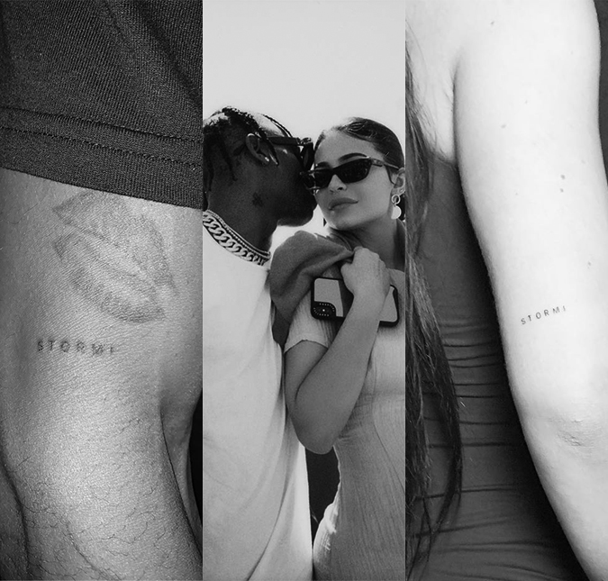 Kylie Jenner e Travis Scott fazem tatuagem combinando em homenagem à filha do casal; veja!