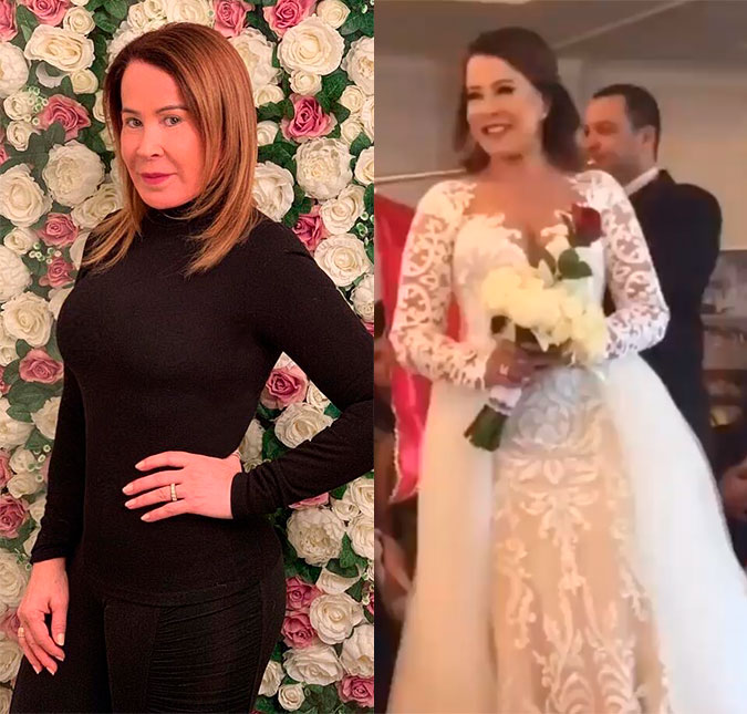 Mas já? Zilu Camargo aparece de noiva após declarar que quer se casar novamente