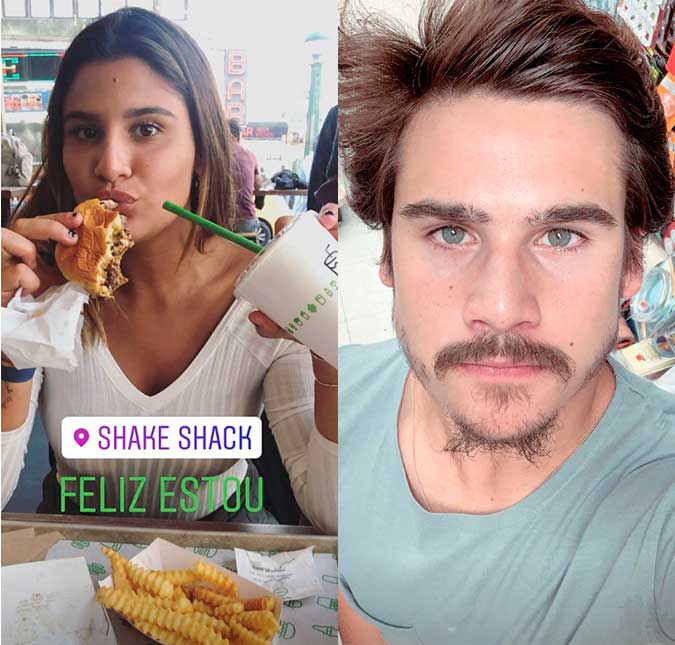 Juntos? Giulia Costa e Nicolas Prattes visitam loja em NY ao mesmo tempo e fãs voltam a especular namoro